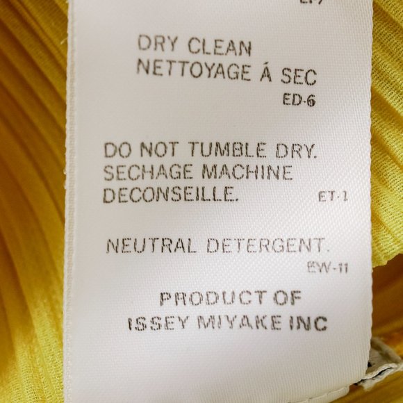 *SOLD* Issey Miyake Lemon Yellow Pleated Dress - Picture 7 of 7
